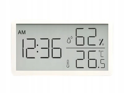 Verk 09232 Digitální teploměr s vlhkoměrem, LCD displej, 10,5 x 6 cm, bílý