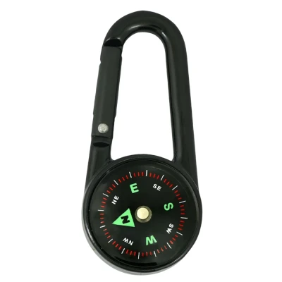 Verk 09230 Turistický kompas s vestavěným teploměrem, oboustranný, černý