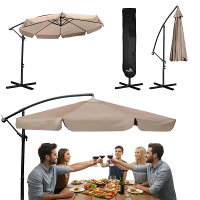 Plonos 488103 Zahradní skládací slunečník 8-segmentový 350 cm s obalem PL-881
