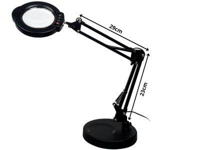 Verk 09220 LED stolní lupa s držákem na stůl, 5 barev světla, 12 W, USB napájení