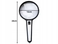 Verk 09219 Lupa s LED osvětlením 10x, 30x, 4x LED, černobílá