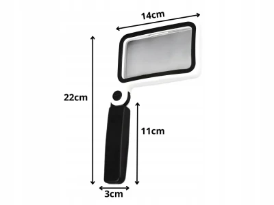 Verk 09216 Multifunkčné zväčšovacie sklo s LED osvetlením 3,5x, 16 LED, 3 x AAA