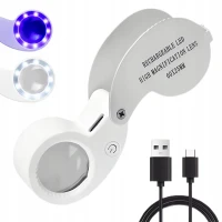 Verk 09215 Šperkařská lupa 60x s LED a UV osvětlením