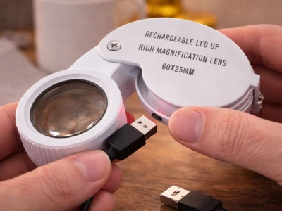 Verk 09215 Šperkařská lupa 60x s LED a UV osvětlením