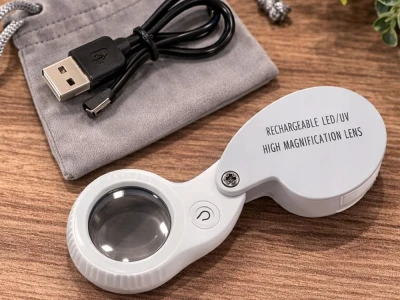 Verk 09215 Šperkařská lupa 60x s LED a UV osvětlením