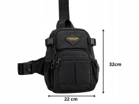 Verk 27788 Multifunkční crossbody taška přes rameno, 32 cm, černá