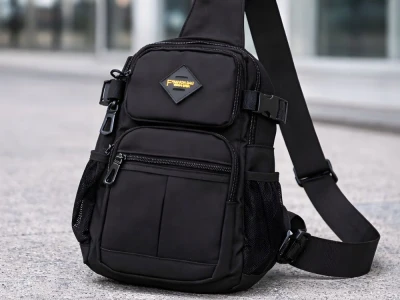 Verk 27788 Multifunkční crossbody taška přes rameno, 32 cm, černá