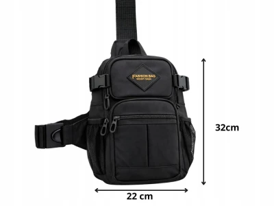 Verk 27788 Multifunkční crossbody taška přes rameno, 32 cm, černá
