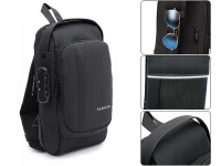 Verk 27789 Multifunkční crossbody taška přes rameno s bezpečnostním kódem, černá