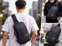 Verk 27789 Multifunkční crossbody taška přes rameno s bezpečnostním kódem, černá