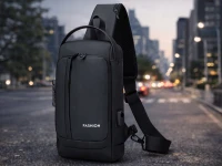 Verk 27789 Multifunkční crossbody taška přes rameno s bezpečnostním kódem, černá