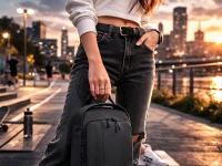 Verk 27789 Multifunkční crossbody taška přes rameno s bezpečnostním kódem, černá