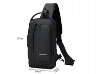 Verk 27789 Multifunkční crossbody taška přes rameno s bezpečnostním kódem, černá