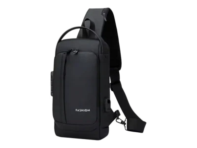 Verk 27789 Multifunkční crossbody taška přes rameno s bezpečnostním kódem, černá