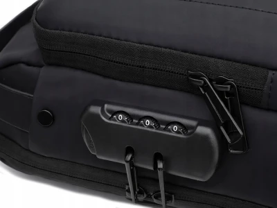 Verk 27789 Multifunkční crossbody taška přes rameno s bezpečnostním kódem, černá