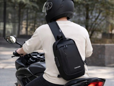 Verk 27789 Multifunkční crossbody taška přes rameno s bezpečnostním kódem, černá