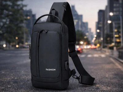 Verk 27789 Multifunkční crossbody taška přes rameno s bezpečnostním kódem, černá