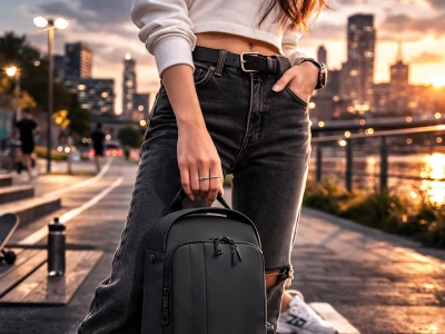 Verk 27789 Multifunkční crossbody taška přes rameno s bezpečnostním kódem, černá