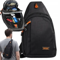 Verk 27790 Sportovní crossbody batoh SPORT, přes jedno rameno, černý