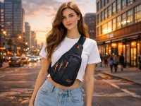 Verk 27790 Sportovní crossbody batoh SPORT, přes jedno rameno, černý