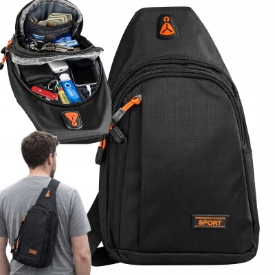 Verk 27790 Sportovní crossbody batoh SPORT, přes jedno rameno, černý