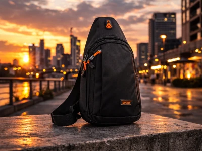 Verk 27790 Sportovní crossbody batoh SPORT, přes jedno rameno, černý