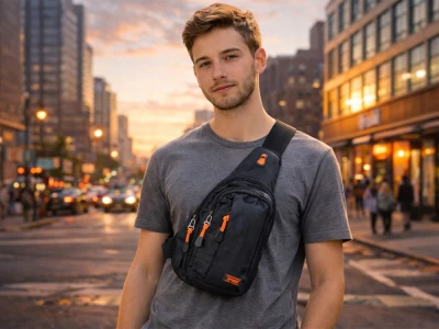 Verk 27790 Sportovní crossbody batoh SPORT, přes jedno rameno, černý