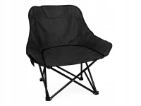 Verk 14646 Skládací rybářské, kempingové křeslo s kapsou, černé