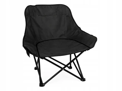 Verk 14646 Skládací rybářské, kempingové křeslo s kapsou, černé
