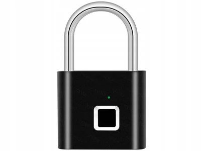 Verk 11534 Elektronický visací zámek s otiskem prstu, USB, černý