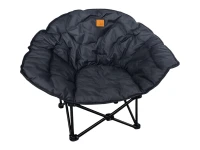 Verk 14653 Skládací kempingové křeslo s polstrováním XL, černé