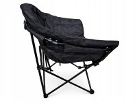 Verk 14653 Skládací kempingové křeslo s polstrováním XL, černé
