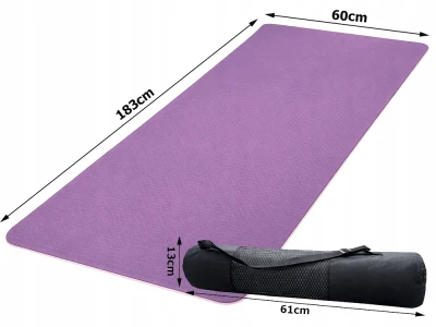 Verk 14660 Cvičebná podložka na fitness Podložka na jógu 183 x 60 x 0,6 cm, fialová