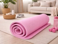 Verk 14661 Fitness podložka na cvičení Yoga Mat 170 x 60 x 1 cm, růžová