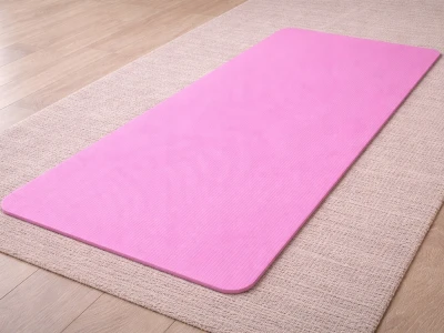 Verk 14661 Fitness podložka na cvičení Yoga Mat 170 x 60 x 1 cm, růžová