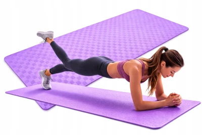Verk 14662 Fitness podložka na cvičenie Yoga Mat 180 x 60 x 1 cm, fialová