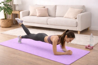 Verk 14662 Fitness podložka na cvičenie Yoga Mat 180 x 60 x 1 cm, fialová