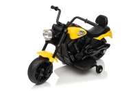 Ramiz PA.XMX-659.ZOL Dětská elektrická motorka 30 W, 6V4.5Ah, LED světlo, melodie, boční kolečka, žlutá