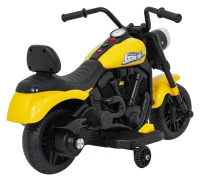 Ramiz PA.XMX-659.ZOL Dětská elektrická motorka 30 W, 6V4.5Ah, LED světlo, melodie, boční kolečka, žlutá