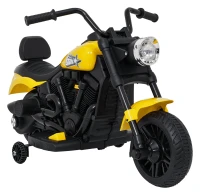 Ramiz PA.XMX-659.ZOL Dětská elektrická motorka 30 W, 6V4.5Ah, LED světlo, melodie, boční kolečka, žlutá