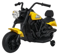 Ramiz PA.XMX-659.ZOL Dětská elektrická motorka 30 W, 6V4.5Ah, LED světlo, melodie, boční kolečka, žlutá