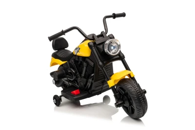 Ramiz PA.XMX-659.ZOL Dětská elektrická motorka 30 W, 6V4.5Ah, LED světlo, melodie, boční kolečka, žlutá