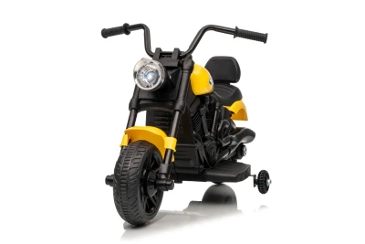 Ramiz PA.XMX-659.ZOL Dětská elektrická motorka 30 W, 6V4.5Ah, LED světlo, melodie, boční kolečka, žlutá