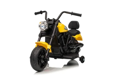 Ramiz PA.XMX-659.ZOL Dětská elektrická motorka 30 W, 6V4.5Ah, LED světlo, melodie, boční kolečka, žlutá