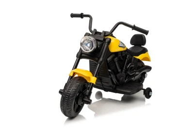 Ramiz PA.XMX-659.ZOL Dětská elektrická motorka 30 W, 6V4.5Ah, LED světlo, melodie, boční kolečka, žlutá