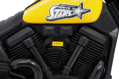 Ramiz PA.XMX-659.ZOL Dětská elektrická motorka 30 W, 6V4.5Ah, LED světlo, melodie, boční kolečka, žlutá