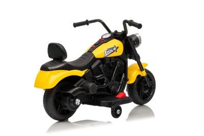 Ramiz PA.XMX-659.ZOL Dětská elektrická motorka 30 W, 6V4.5Ah, LED světlo, melodie, boční kolečka, žlutá