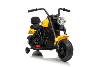 Ramiz PA.XMX-659.ZOL Dětská elektrická motorka 30 W, 6V4.5Ah, LED světlo, melodie, boční kolečka, žlutá