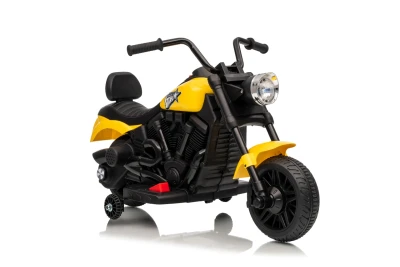 Ramiz PA.XMX-659.ZOL Dětská elektrická motorka 30 W, 6V4.5Ah, LED světlo, melodie, boční kolečka, žlutá