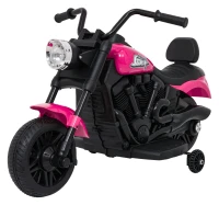 Ramiz PA.XMX-659.ROZ Dětská elektrická motorka 30 W, 6V4.5Ah, LED světlo, melodie, boční kolečka, růžová